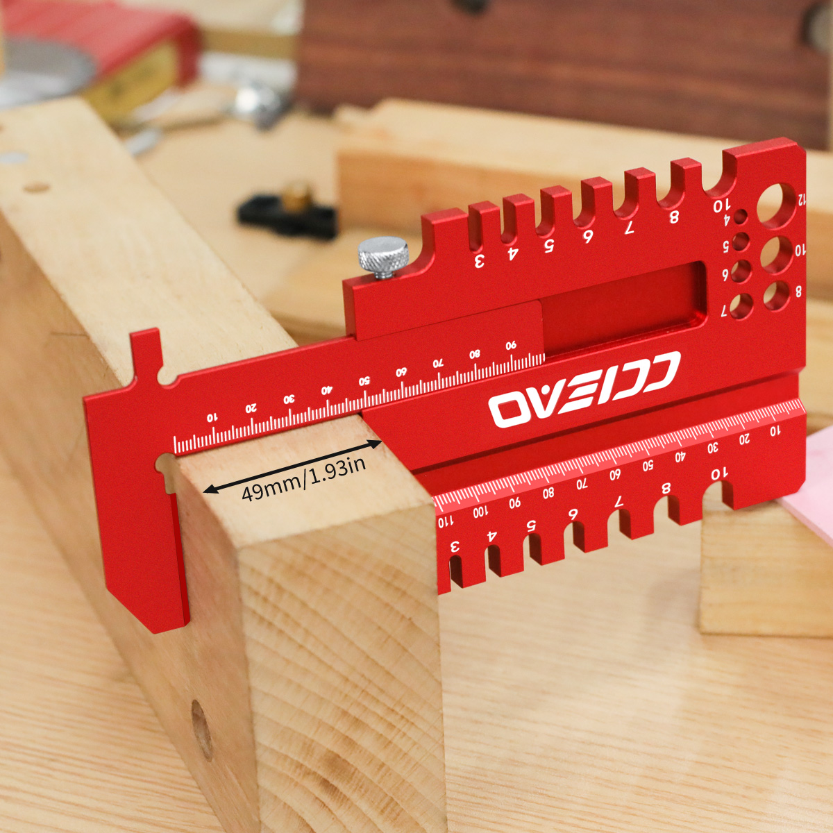 Woodworking Basic Tools - Woodworking Multi-Function Measuring Ruler, Aluminum Alloy