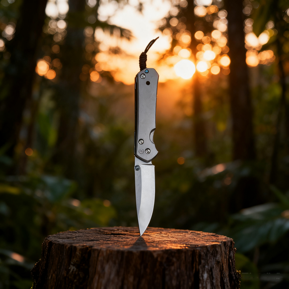 Woodworking Gifts For Men - Outdoor Camping Hunting Folding Knife D2
