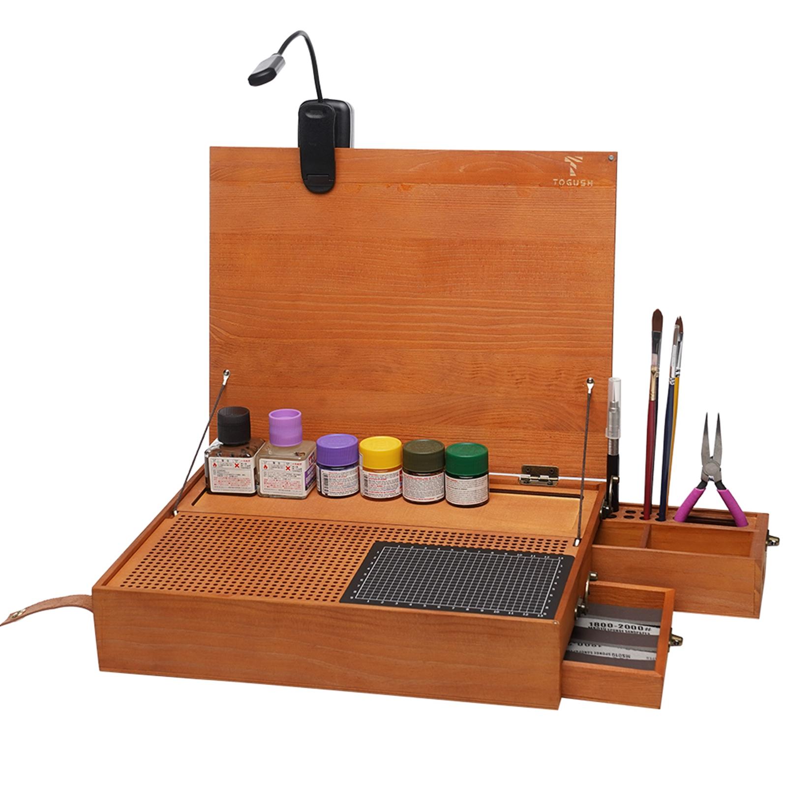 Woodworking Workbench - Hobby Work Table for Model Building,