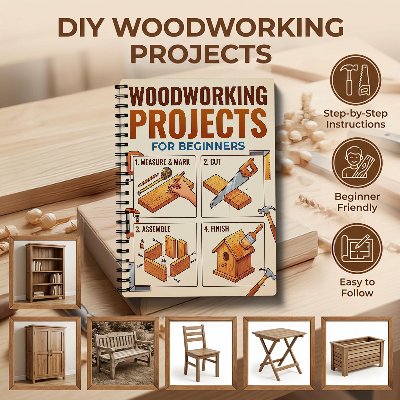 Woodworking Basic Tools - Woodworking Book for Beginners Simple Practical