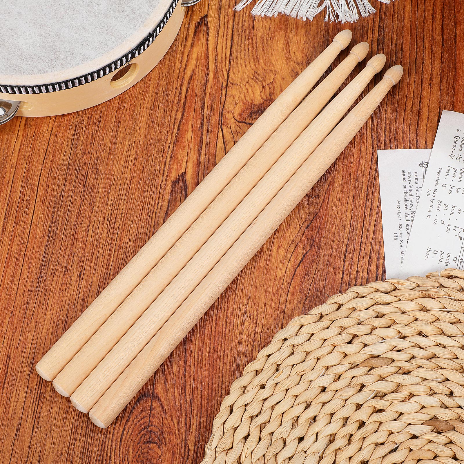 Woodworking For Kids - 4pcs Children Drum Sticks Maple Wooden