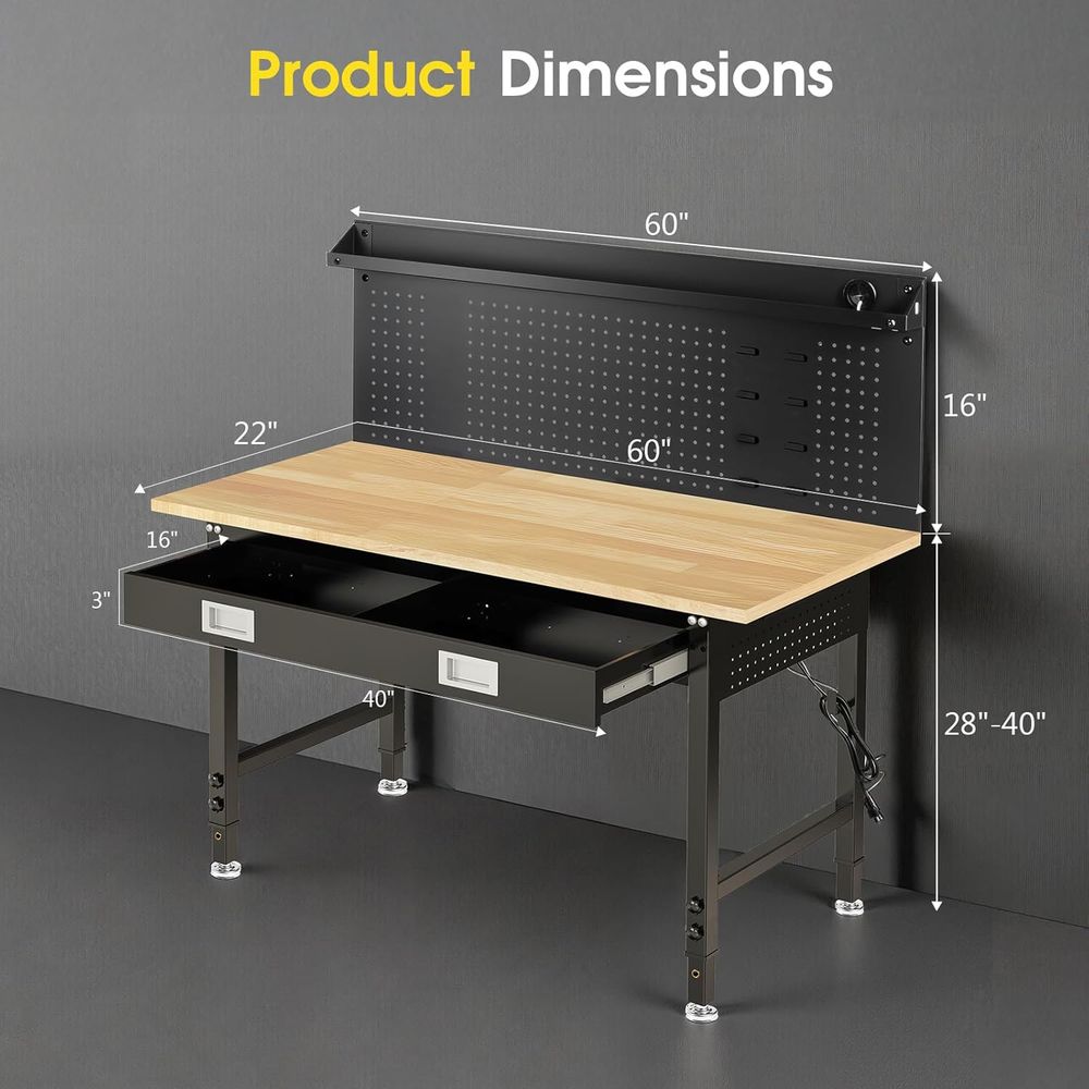 60 Adjustable Workbench with D – Woodworking Workbench recenzja i cena