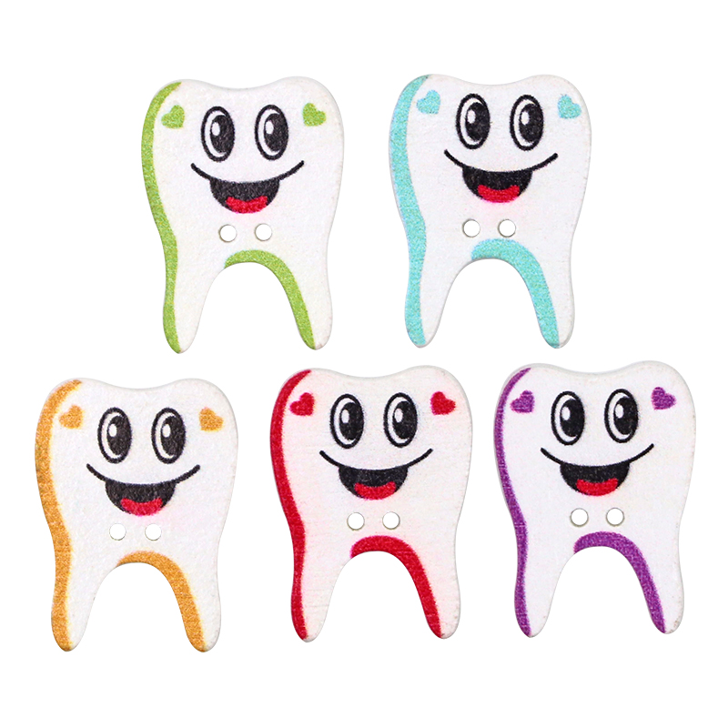 50/100pcs Wooden Button Tooth  – Woodworking For Kids recenzja i cena