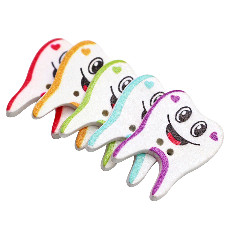 50/100pcs Wooden Button Tooth  – Woodworking For Kids recenzja i cena
