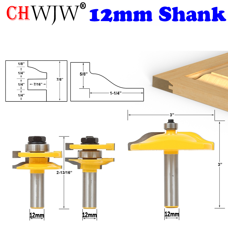 1-3PCS12mm Shank Rail & Stile  – Woodworking Show recenzja i cena