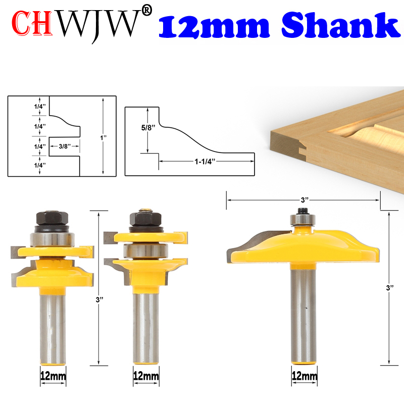 1-3PCS12mm Shank Rail & Stile  – Woodworking Show recenzja i cena