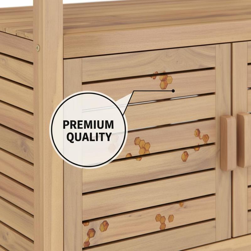 Outdoor Potting Bench Acacia W – Woodworking Workbench recenzja i cena