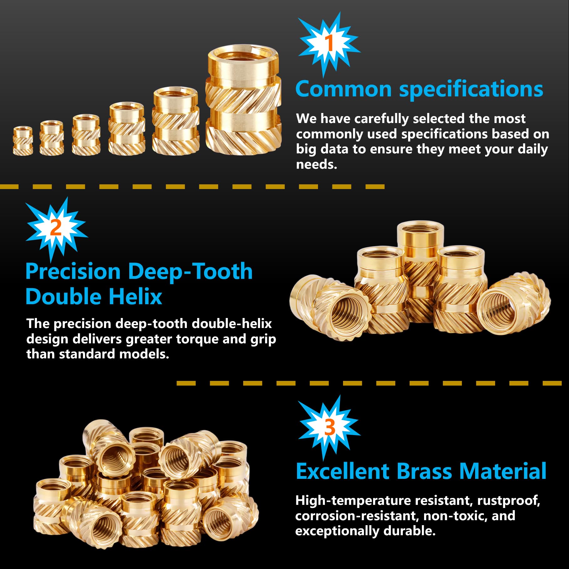 600Pcs M2-M6 Brass Threaded In – Woodworking Basic Tools recenzja i cena
