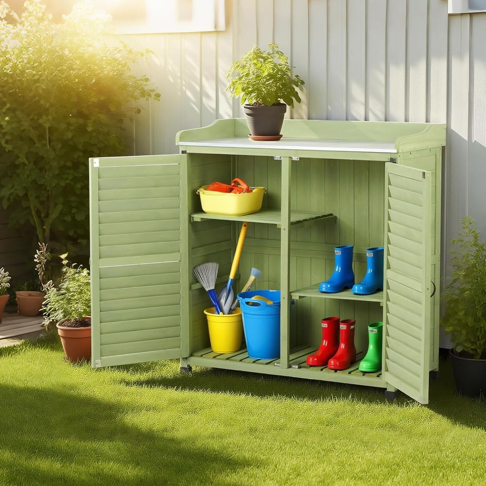 Outdoor Potting Bench with Met – Woodworking Workbench recenzja i cena