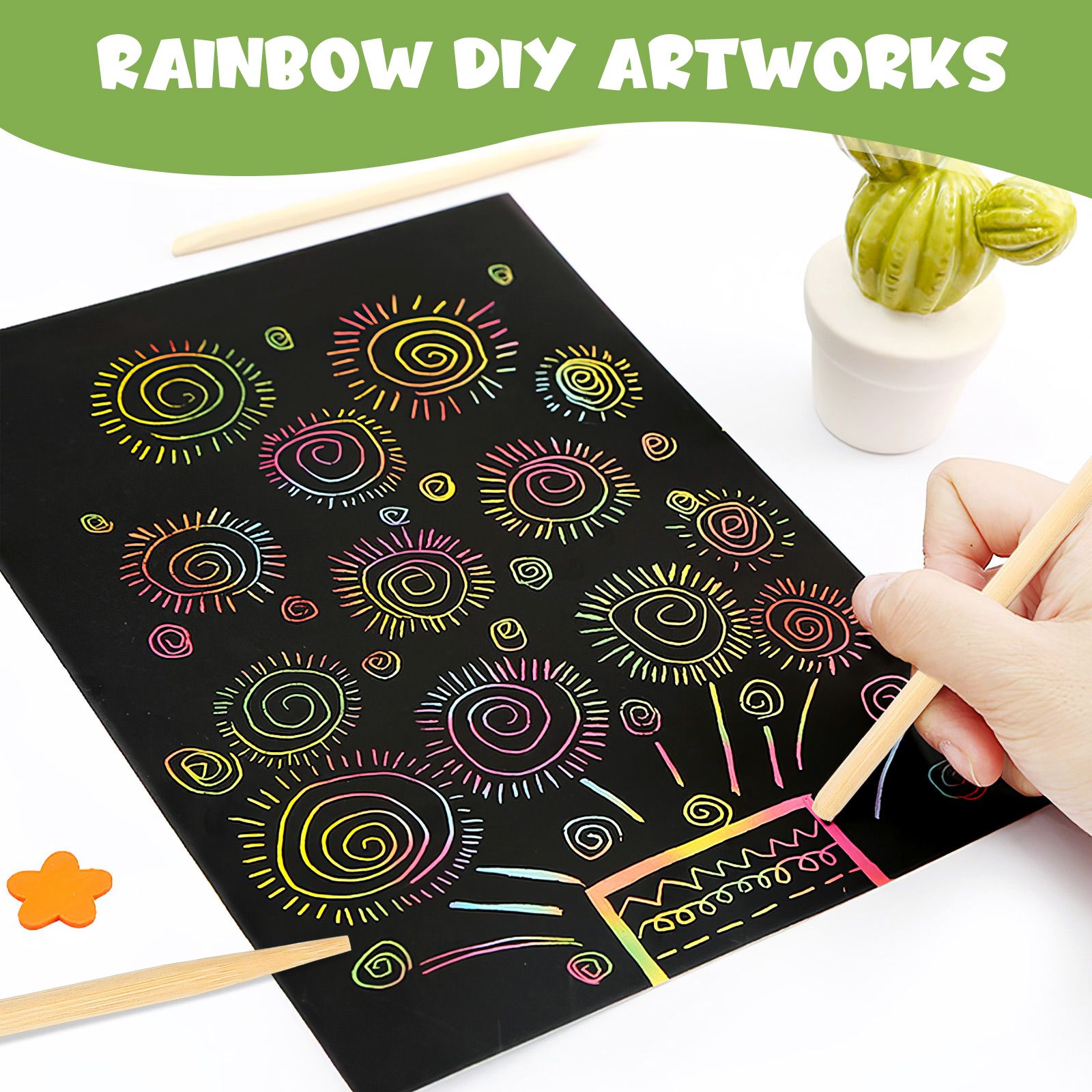 30pcs Scratch Bamboo Pens Wax  – Woodworking For Kids recenzja i cena