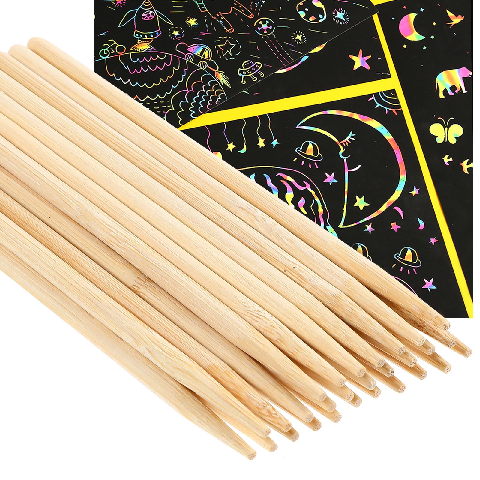 30pcs Scratch Bamboo Pens Wax  – Woodworking For Kids recenzja i cena