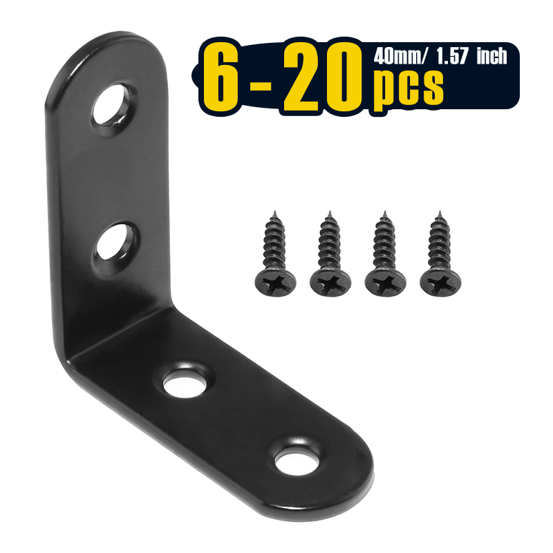 6-20 Pcs Black Corner Brace L  – Woodworking Joint recenzja i cena