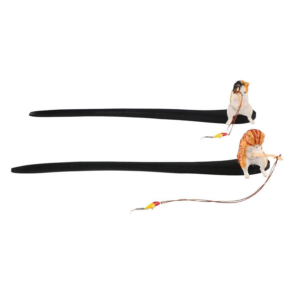 Cute Cat Fishing Wooden Hair S – Woodworking For Kids recenzja i cena