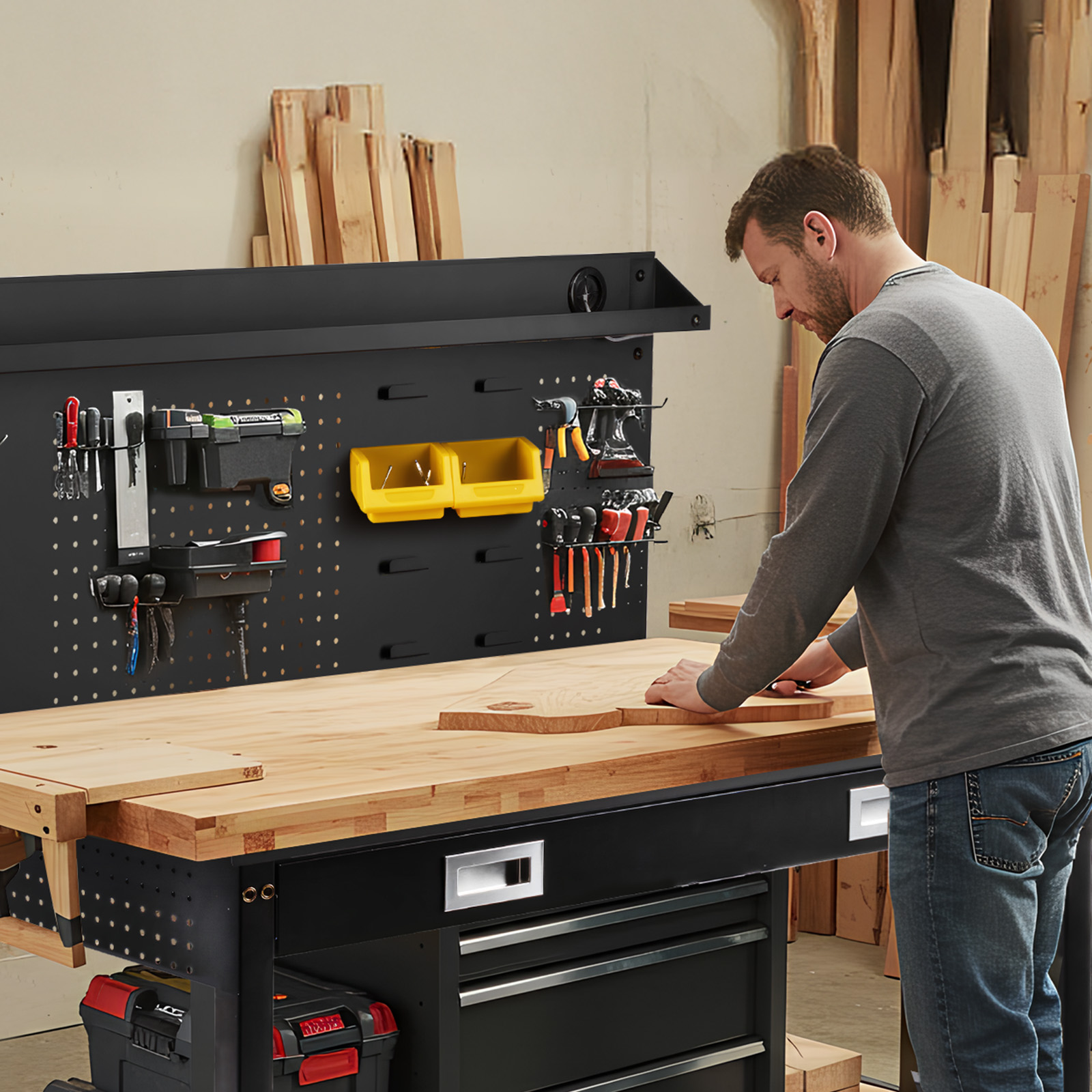 MUWOOD 60x22“ Workbench with D – Woodworking Workbench recenzja i cena
