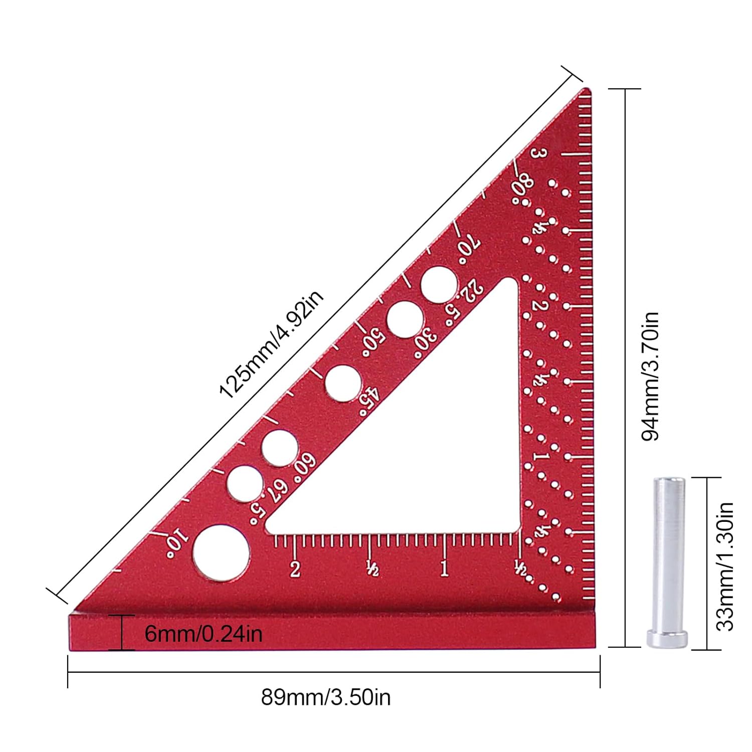 Woodworking Square Ruler 22.5- – Woodworking Show recenzja i cena