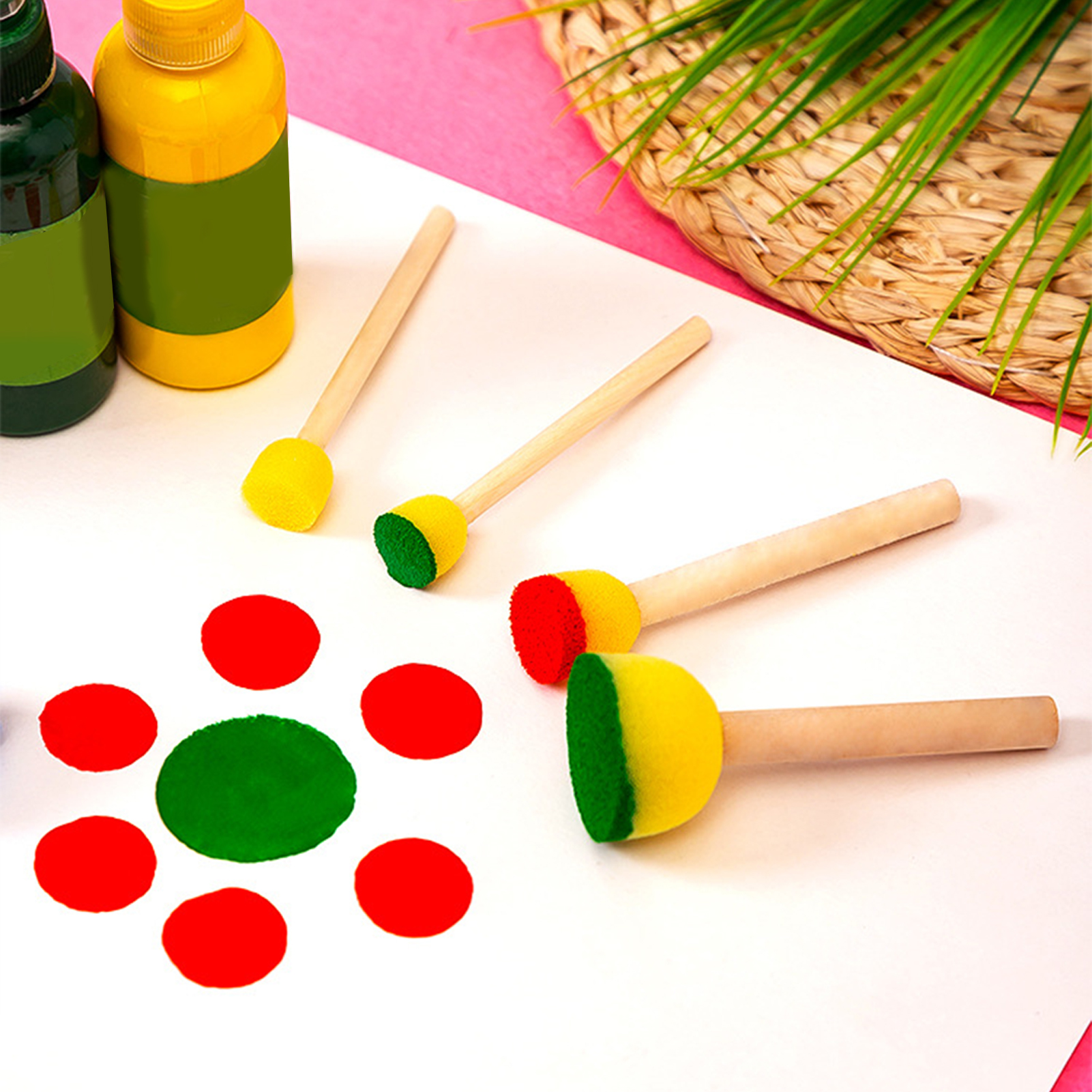 5pcs Round Stencil Sponge Wood – Woodworking For Kids recenzja i cena