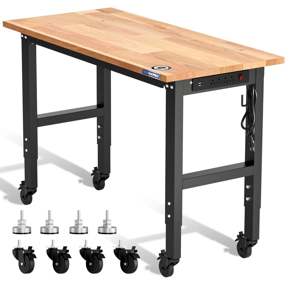 Garage Workbench, 48X22 Adjust – Woodworking Workbench recenzja i cena
