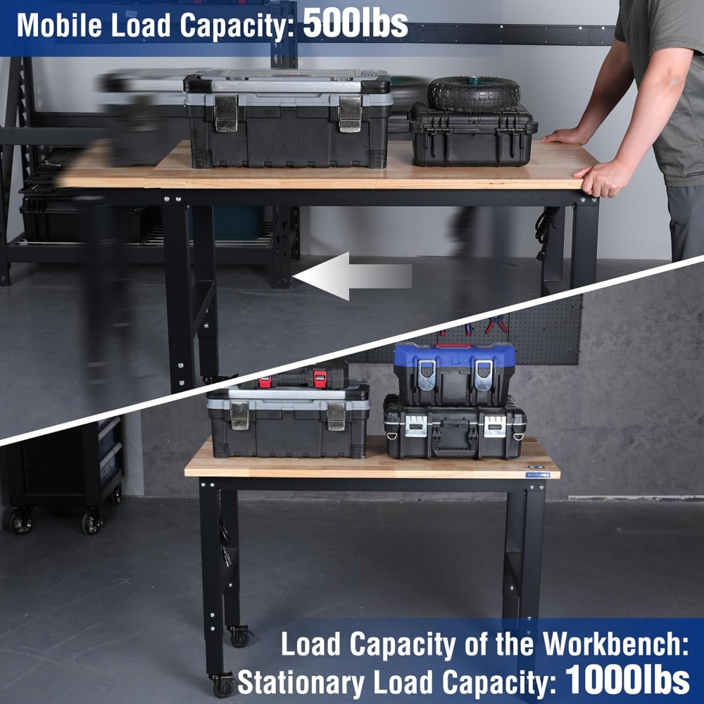 Garage Workbench, 48X22 Adjust – Woodworking Workbench recenzja i cena