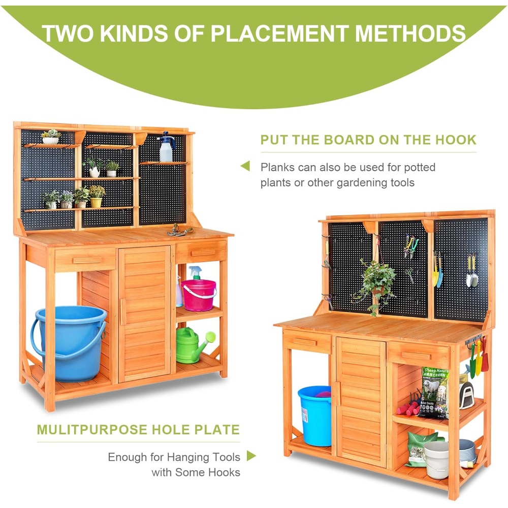 Outdoor Potting Bench,Wooden P – Woodworking Workbench recenzja i cena
