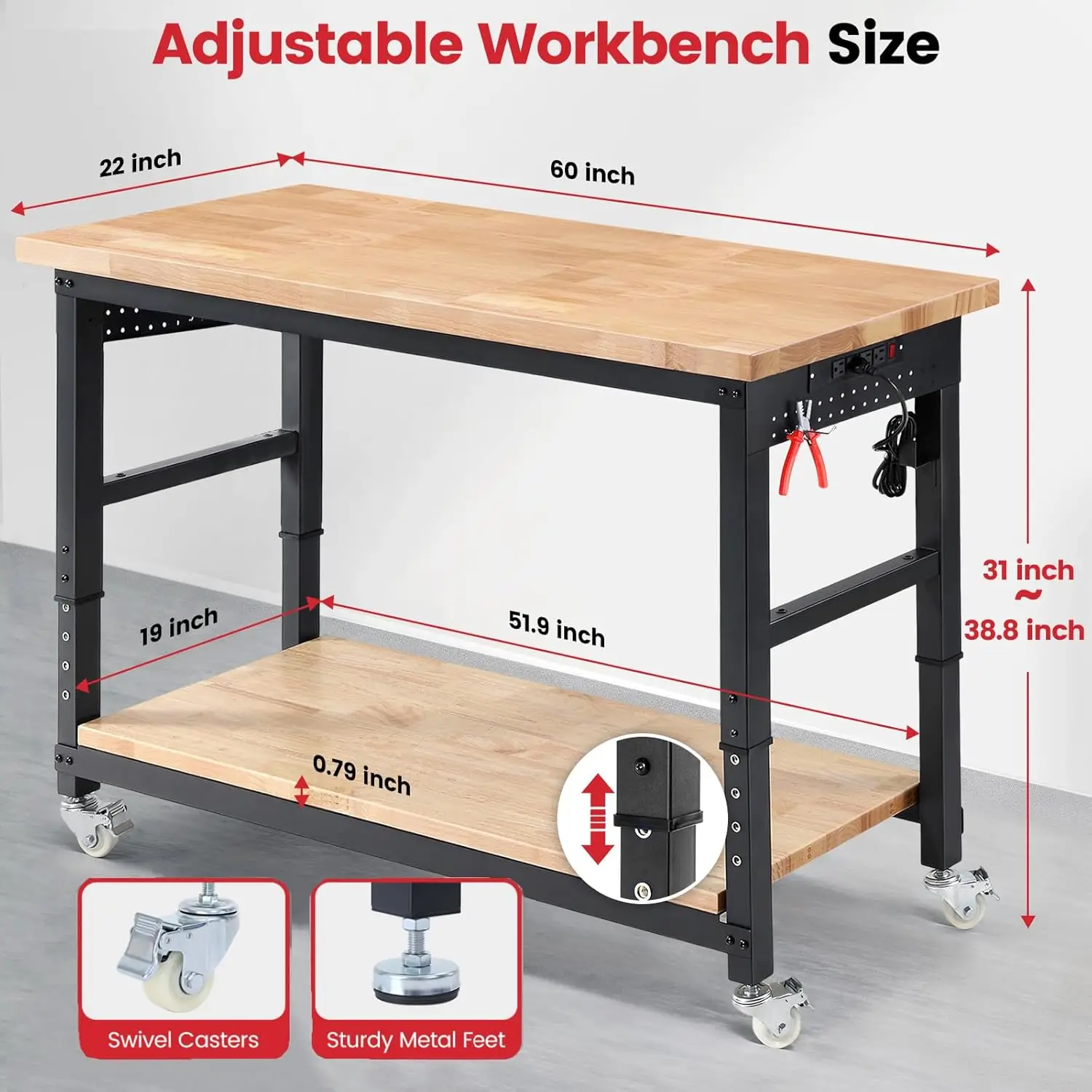 ENJOYWOOD Work Table for Garag – Woodworking Workbench recenzja i cena