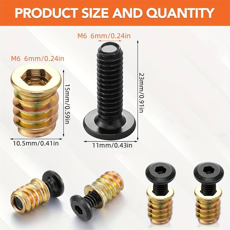 10PCS Nut Threaded Inserts Com – Woodworking Basic Tools recenzja i cena