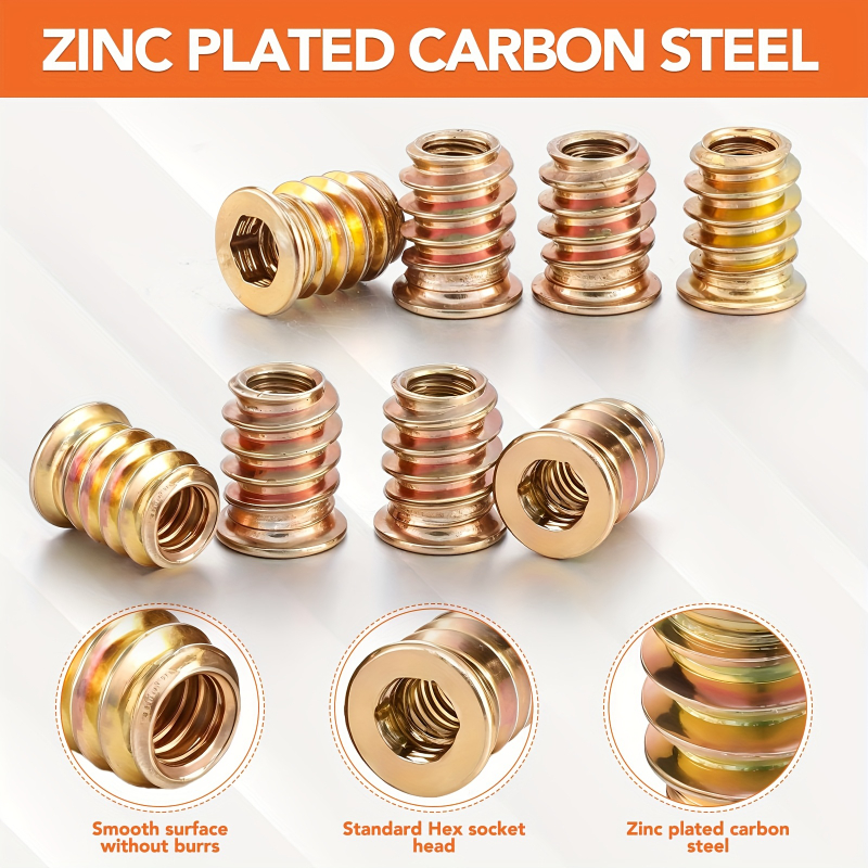 10PCS Nut Threaded Inserts Com – Woodworking Basic Tools recenzja i cena
