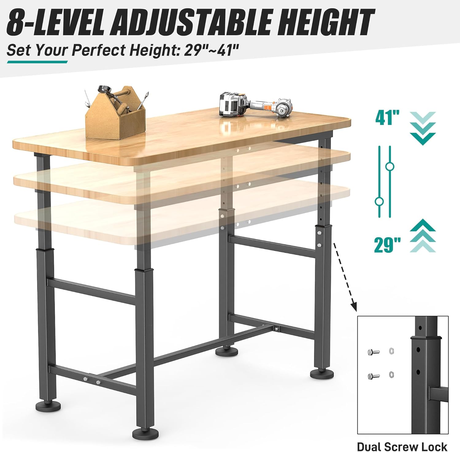 Adjustable Height Work Table G – Woodworking Garage recenzja i cena